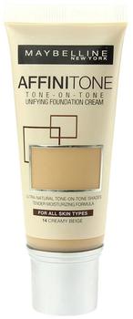Maybelline Affinitone Foundation 14 Creamy Beige (30ml)