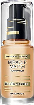 Max Factor Miracle Match Foundation - 45 Warm Almond (30ml)