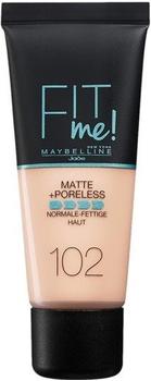 Maybelline Fit me! Matte + Poreless Make-up - 102 Fair Ivory (30ml)