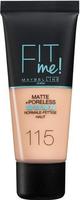 Maybelline Fit Me! Matte+ Poreless Liquid Foundation 115 Ivory 30 ml, Grundpreis: