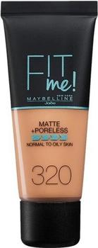 Maybelline Fit me! Matte + Poreless Make-up - 320 Natural Tan (30ml)
