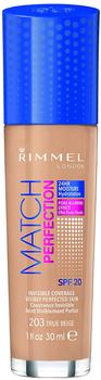 Rimmel London Match Perfection Foundation 203 True Beige (30ml)