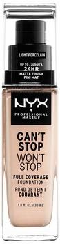 NYX Make-up Can't Stop Won't Stop 24-Hour Foundation 1.3 Light Porcelain (30ml)