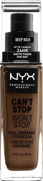NYX Make-up Can't Stop Won't Stop 24-Hour Foundation 20 Deep Rich (30ml)