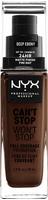 NYX Can't Stop Won't Stop Full Coverage Foundation #deep Ebony 30 ml