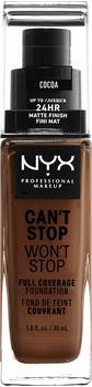 NYX Make-up Can't Stop Won't Stop 24-Hour Foundation 21 Cocoa (30ml)