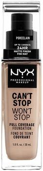 NYX Make-up Can't Stop Won't Stop 24-Hour Foundation 3 Porcelain (30ml)