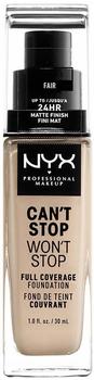 NYX Make-up Can't Stop Won't Stop 24-Hour Foundation 1.5 Fair (30ml)