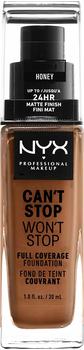 NYX Make-up Can't Stop Won't Stop 24-Hour Foundation 15.8 Honey (30ml)