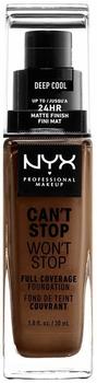 NYX Make-up Can't Stop Won't Stop 24-Hour Foundation 22 Deep Cool (30ml)