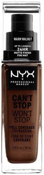 NYX Make-up Can't Stop Won't Stop 24-Hour Foundation 22.5 Warm Walnut (30ml)