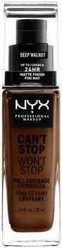 NYX Make-up Can't Stop Won't Stop 24-Hour Foundation 22.7 Deep Walnut (30ml)