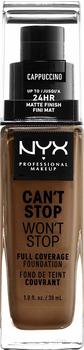 NYX Make-up Can't Stop Won't Stop 24-Hour Foundation 17 Cappuccino (30ml)