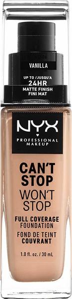 NYX Make-up Can't Stop Won't Stop 24-Hour Foundation 6 Vanilla (30ml)