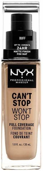 NYX Make-up Can't Stop Won't Stop 24-Hour Foundation 10 - Buff (30ml)