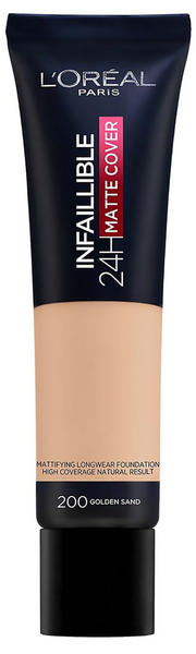 L'Oréal Infaillible 24hr Matte Cover Foundation 35ml 200 Golden Sand