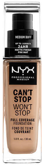 NYX Make-up Can't Stop Won't Stop 24-Hour Foundation Medium Buff (30ml)