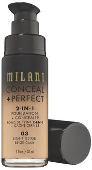 Milani Conceal & Perfect 2in1 Foundation + Concealer (30ml) Light Beige