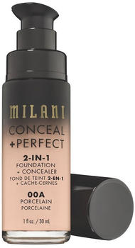 Milani Conceal & Perfect 2in1 Foundation + Concealer (30ml) Porcelain