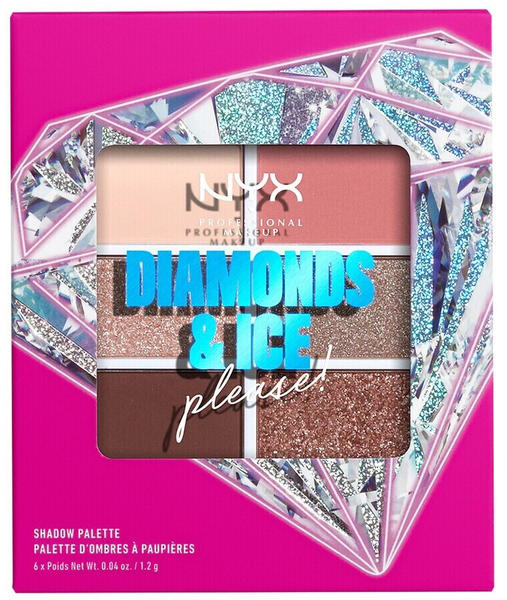 NYX Diamonds & Ice 6-Pan Eyeshadow Palette (1,2g) 602 - Diamond Delirious