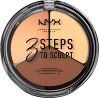 NYX Professional Makeup 3 Steps To Sculpt Konturier-Palette f&uuml;r die Wangen Farbton