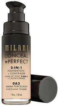 Milani Conceal & Perfect 2in1 Foundation + Concealer (30ml) Hot Porcelain