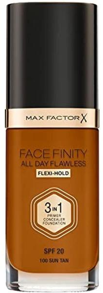 Max Factor Facefinity All Day Flawless Foundation SPF20 100 Sun Tan (30ml)