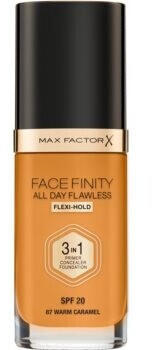 Max Factor Facefinity All Day Flawless Foundation SPF20 87 Warm Caramel (30ml)