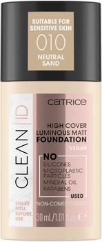 Catrice Clean ID High Cover Luminous Matt Foundation 010 Neutral Sand (30ml)