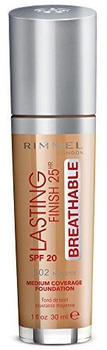 Rimmel London Lasting Finish 25H Breathable Foundation - 502 Noisette (30ml)