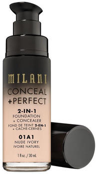 Milani Conceal & Perfect 2in1 Foundation + Concealer (30ml) Nude Ivory