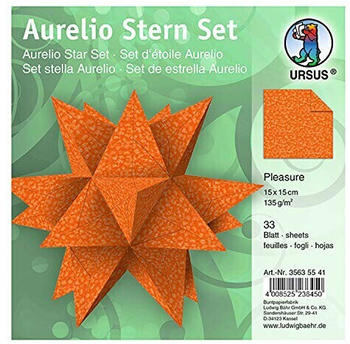 Ursus Aurelio Stern Set PLEASURE 15x15cm 135g 33 Blatt orange