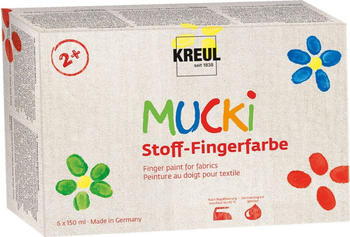 C. Kreul Mucki Stoff-Fingerfarbe, 6er Set