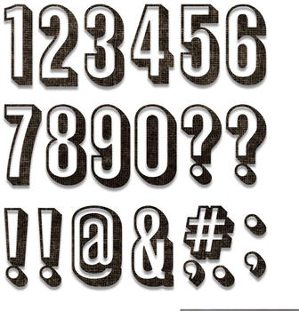 Sizzix Thinlits Die Set Alphanumeric Shadow Numbers