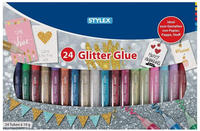 STYLEX 23384 Glitter Glue, 24 Tuben &agrave; 10 g