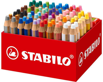 STABILO woody 3 in 1 - 76er Box mit Spitzern in 24 verschiedenen Farben