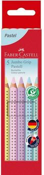 Faber-Castell Jumbo Grip Pastell Buntstifte farbsortiert, 5 St.