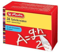 Herlitz Tafelkreide 36er Set wei&szlig;