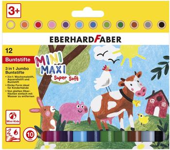 Eberhard Faber Jumbo MiniMaxi 3in1 Buntstifte farbsortiert, 12 St.