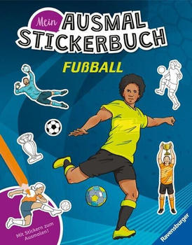 Ravensburger Mein Ausmalstickerbuch Fußball - Großes Buch mit über 300 Stickern viele Sticker zum Ausmalen (48908)