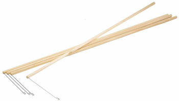 Folia Laternenstab Holz mit Drahtbügel 60cm 50 Stück