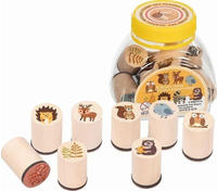Stempel Waldtiere, 8 Stempel + Stempelkissen