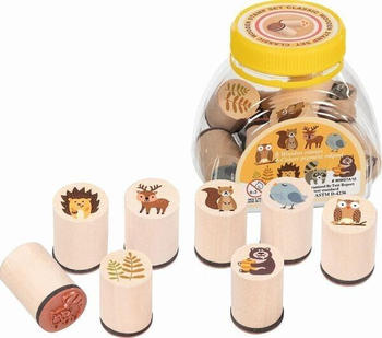Goki Stempel Waldtiere, 8 Stempel + Stempelkissen