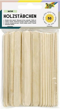 Folia Holzstäbchen Natur, 114x10x2mm, 50 Stück Folia Holzstäbchen Natur, 114x10x2mm, 50 Stück