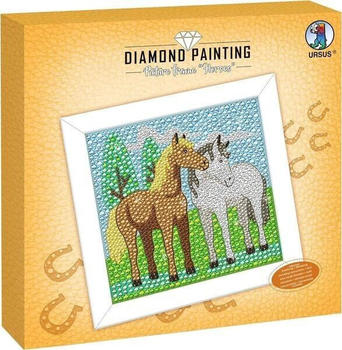 Ursus Ludwig Bähr Kinder-Bastelsets Diamond Painting Picture Frame Horses 20 x 20 x 3 cm