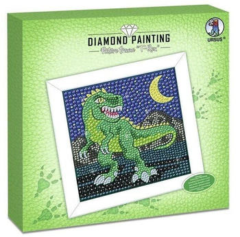 Ursus Ludwig Bähr Kinder-Bastelsets Diamond Painting Picture Frame Trex 20 x 20 x 3 cm