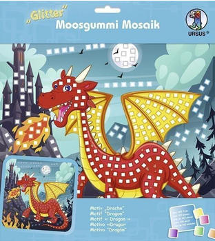 Ursus Ludwig B&auml;hr Kinder-Bastelsets Moosgummi Mosaiken Glitter Drache