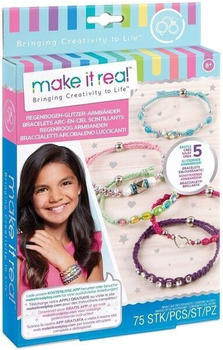 Make it Real Regenbogen Glitzer Armb&auml;nder