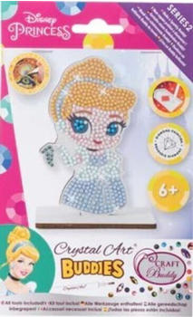 Craft Buddy Crystal Art Buddies, Cinderella Disney Princess Series 2, Figur 11cm, Kristallkunst-Bastelset