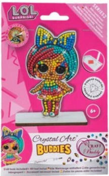 Craft Buddy Crystal Art Kid, Buddies, Serie 2, LOL Surprise Splatters, Figur 11cm, Kristallkunst-Bastelset